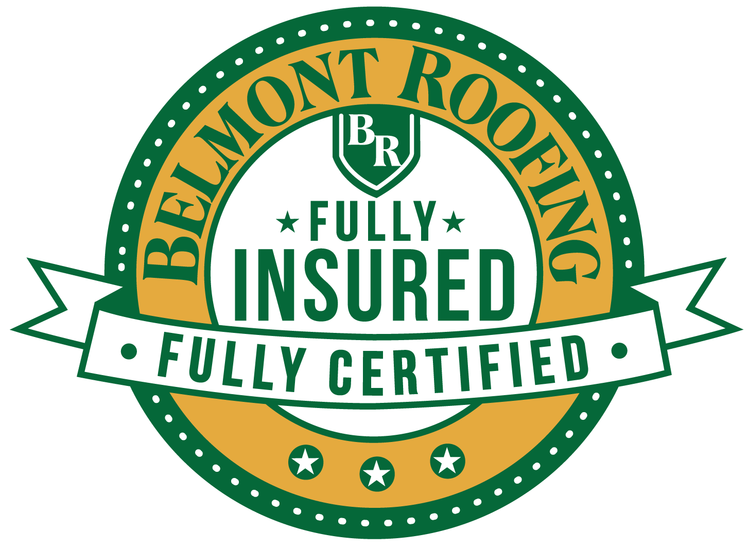 Belmont Roofing Fully Insured and Certified logo