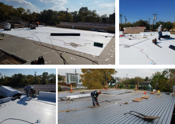 Commercial roof collage