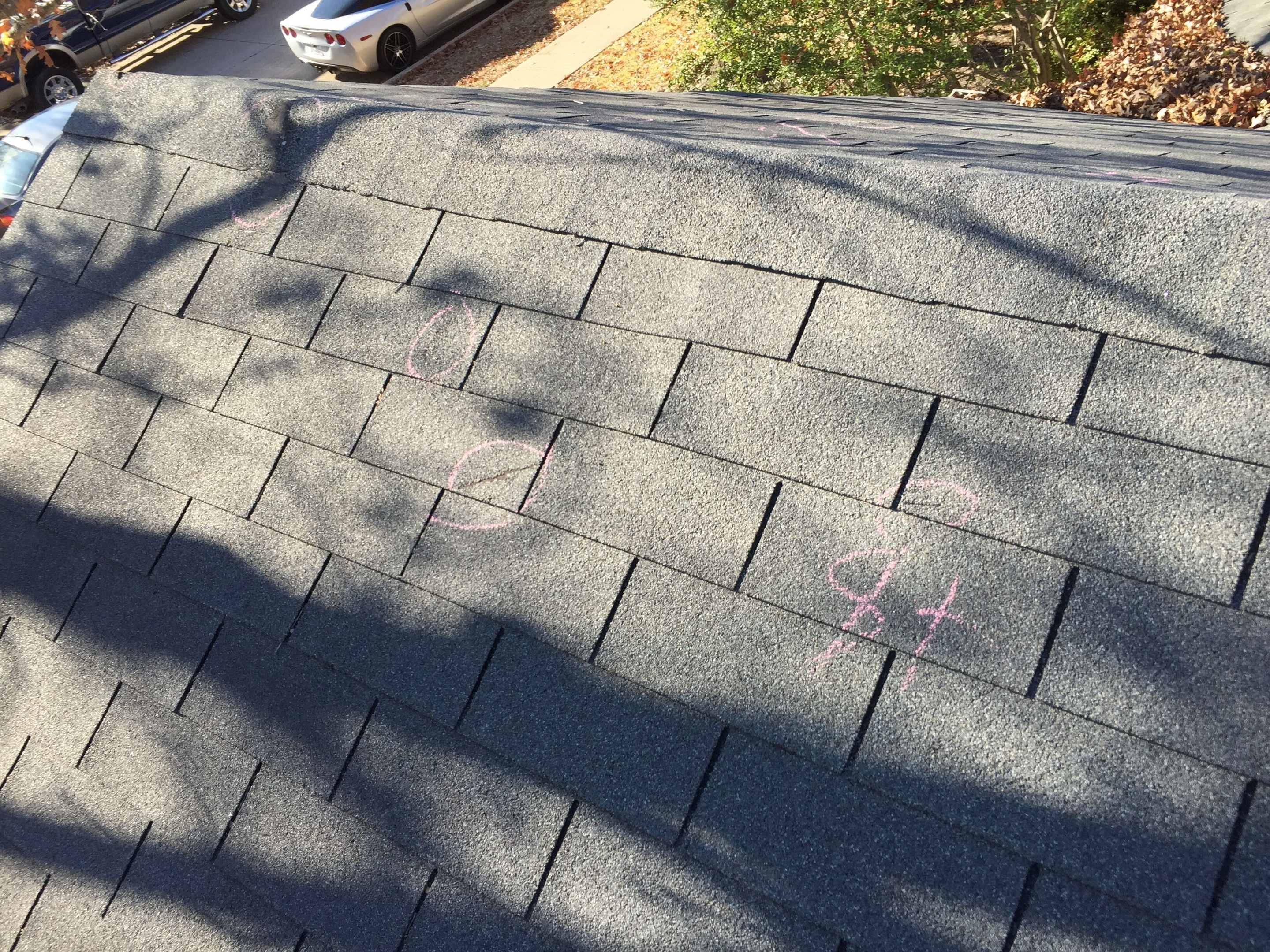 Hail damaged roof